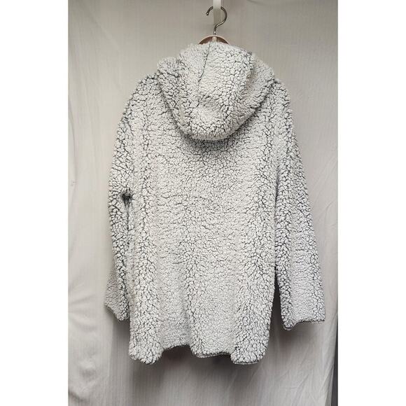 Victoria's Secret Fleece Gray Open Hooded Jacket Size 0/S - Picture 3 of 8
